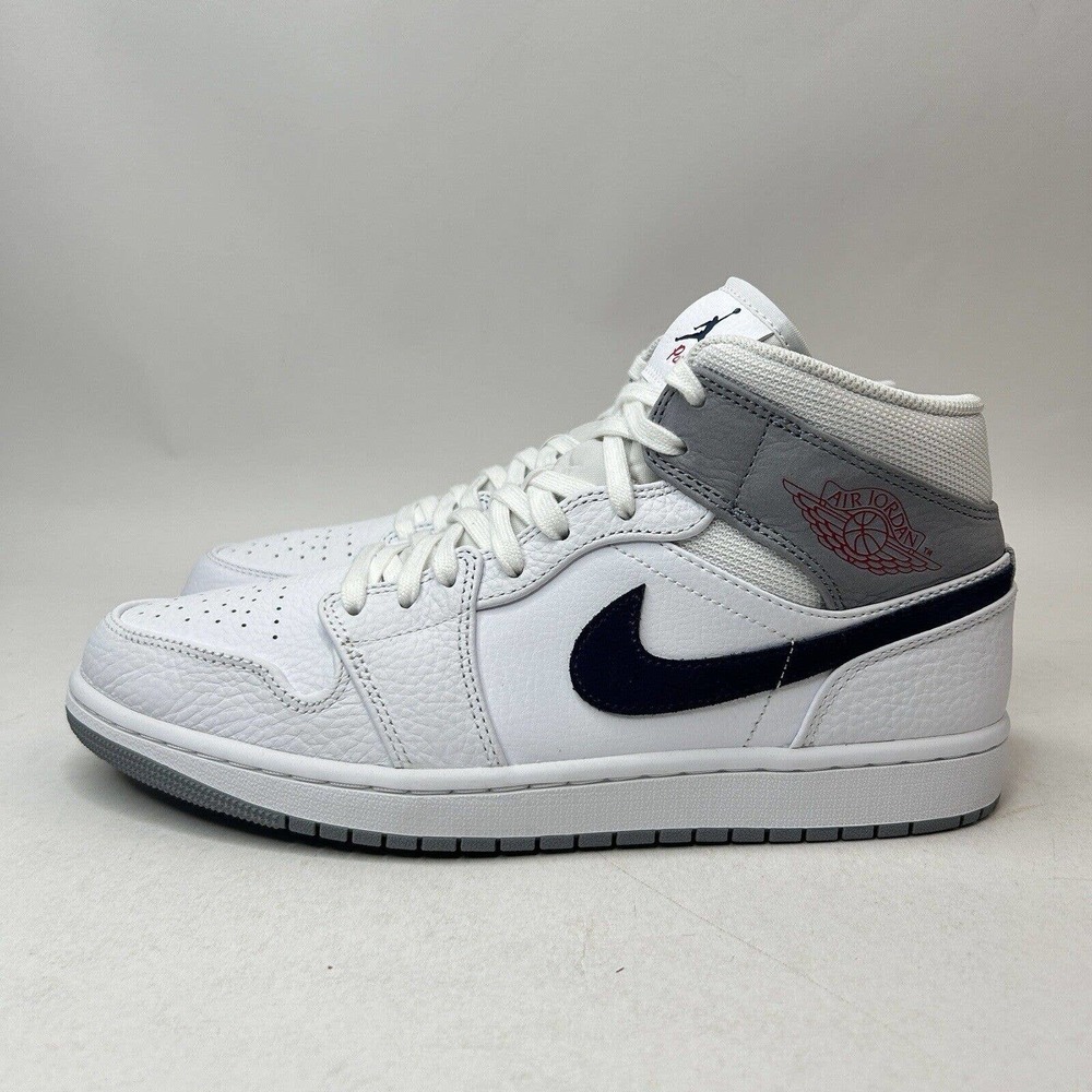 Nike Shoes Air Jordan 1 Retro Mid “Paris/White Navy” 2023 - Picture 6 of 8